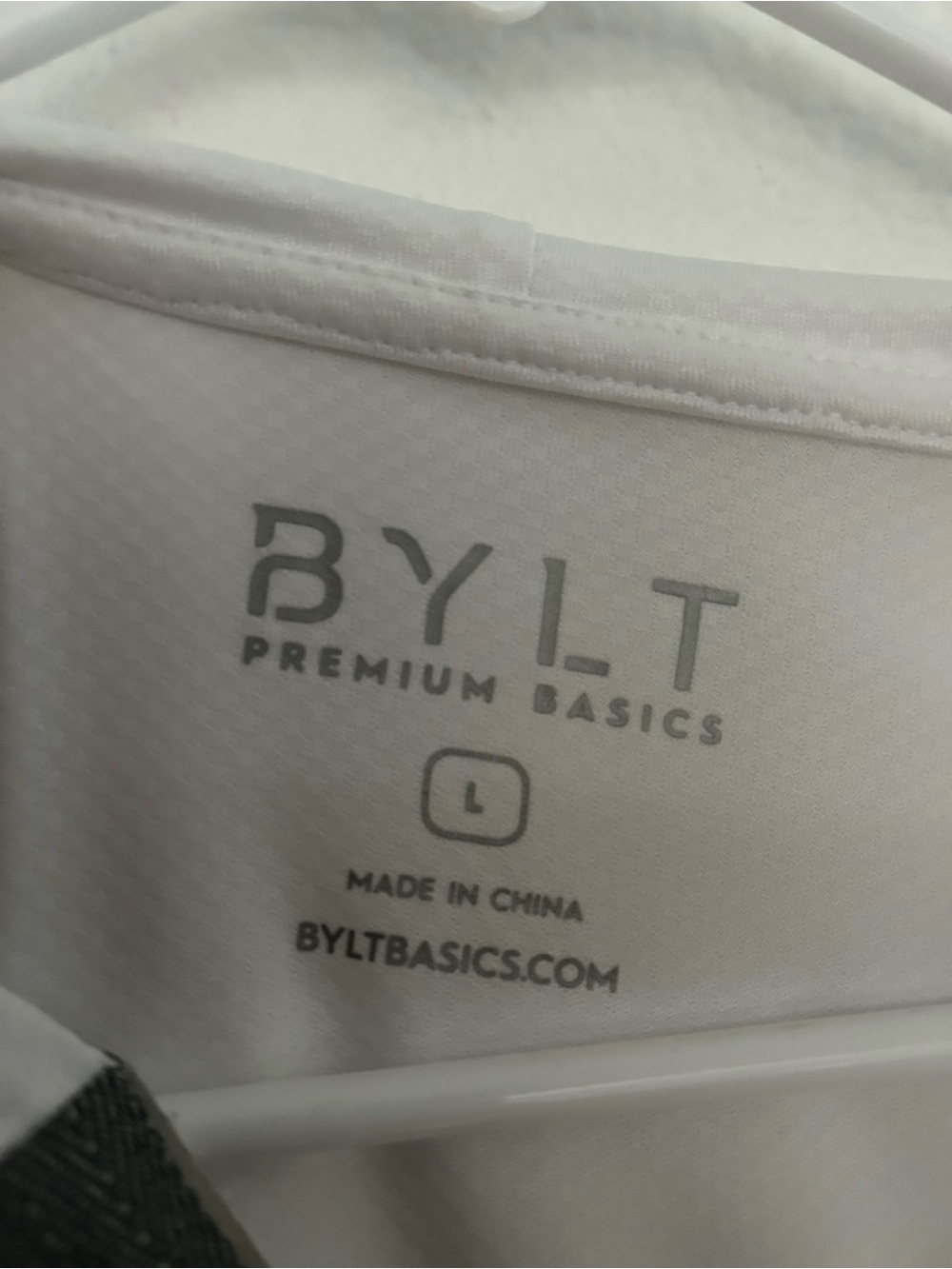 BYLT Basics White Hooded Long-Sleeve Henley - Picture 2 of 3